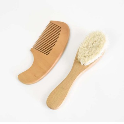 Hot Selling Natural Wood Eco-Friendly Mini  Newborn Baby hair brush