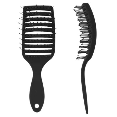 Factory wholesale Private Label Nylon Plastic Custom Logo Detangling Hair Brush